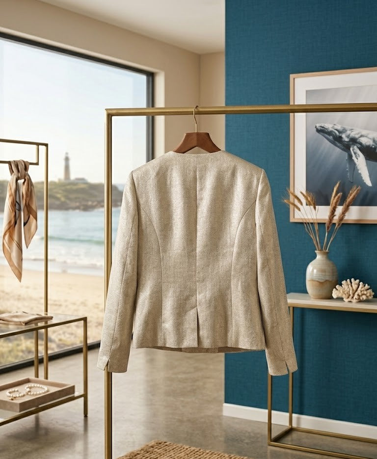 Queenspark Size 14 Metallic Textured Blazer Jacket – Excellent Condition