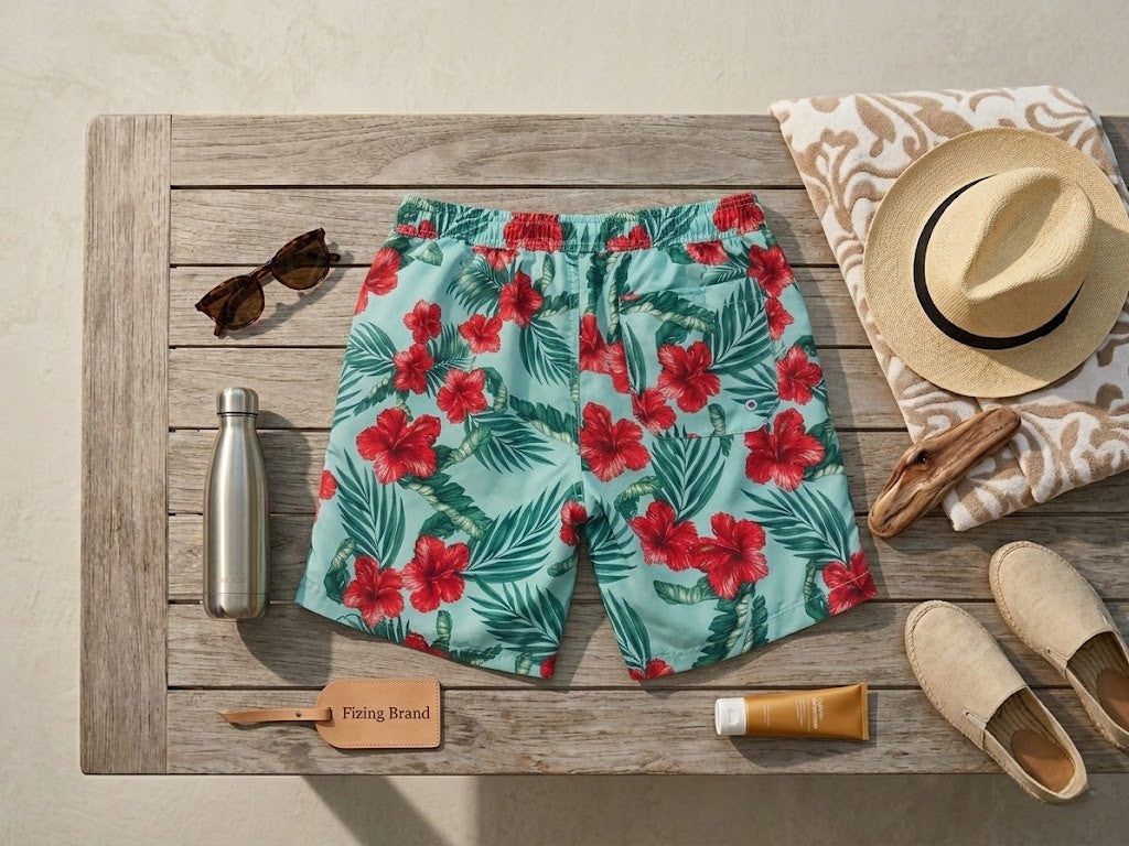 Markhams Tropical Hibiscus Swim Shorts