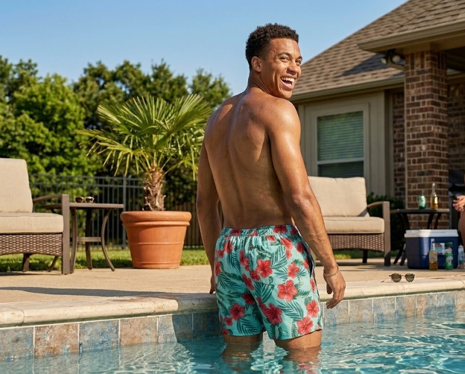 Markhams Tropical Hibiscus Swim Shorts