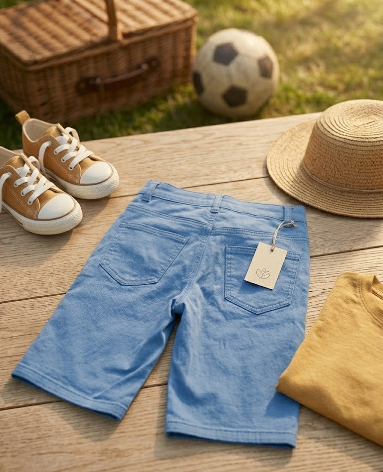 Boy's Comfort Stretch Chino Shorts – Classic Blue