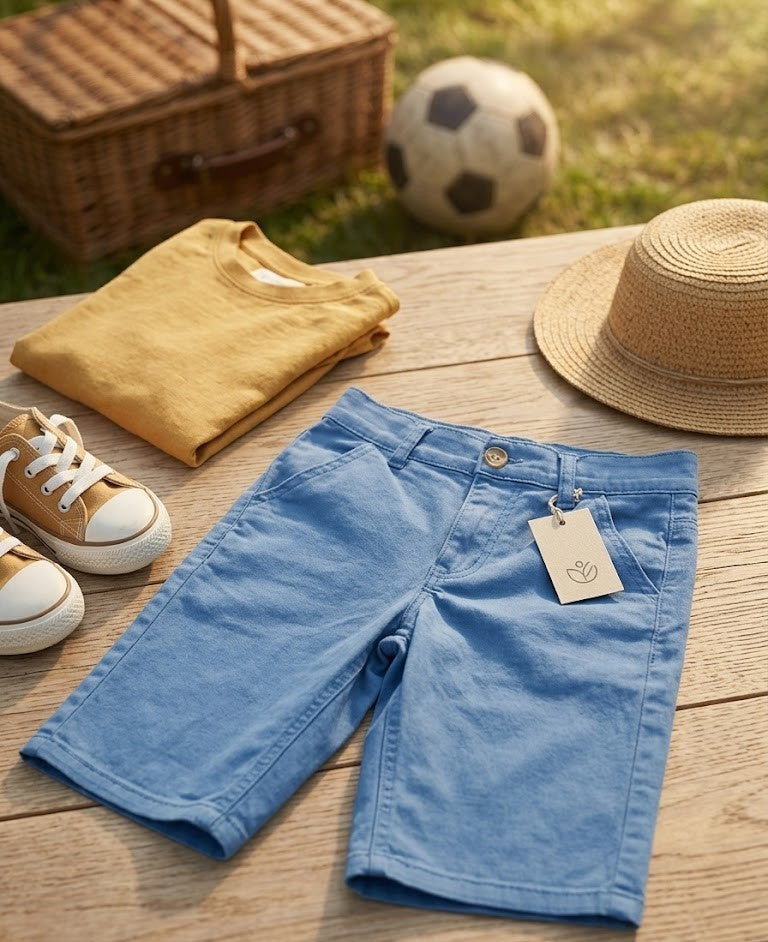 Boy's Comfort Stretch Chino Shorts – Classic Blue