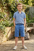 Boy's Comfort Stretch Chino Shorts – Classic Blue