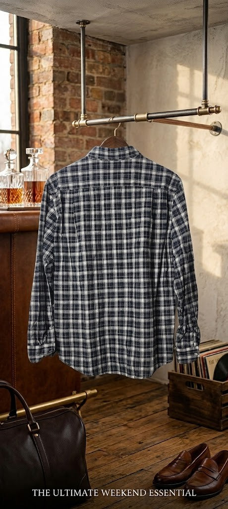 Pick n Pay 'Real Man' 100% Cotton Plaid Button-Down Shirt – Size M