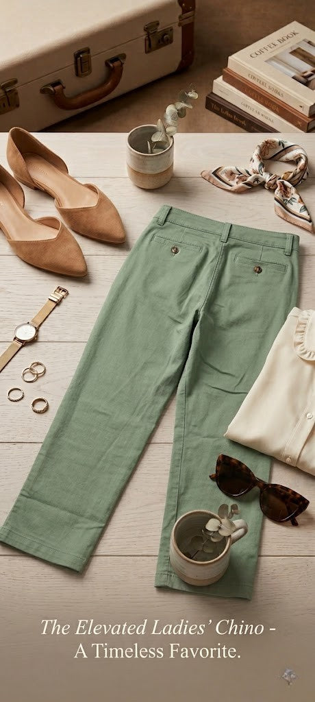 The Elevated Ladies’ Chino in Sage Green – Size 34 (Excellent Condition)