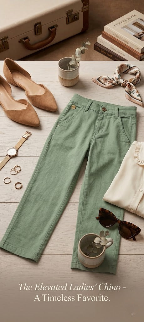 The Elevated Ladies’ Chino in Sage Green – Size 34 (Excellent Condition)