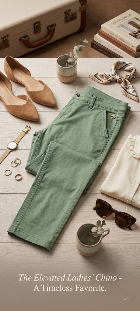 The Elevated Ladies’ Chino in Sage Green – Size 34 (Excellent Condition)