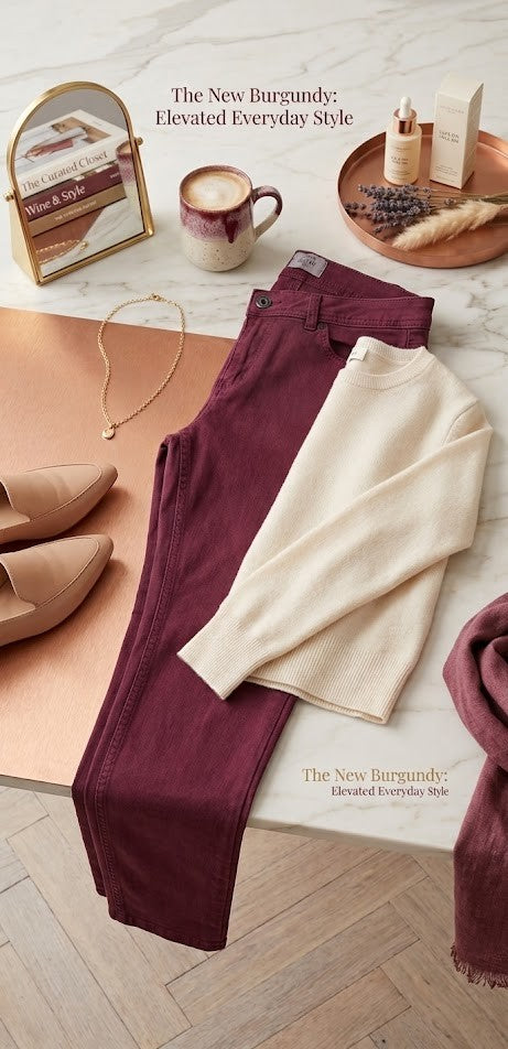 Exact Skinny Jeans in Rich Burgundy - Size 12