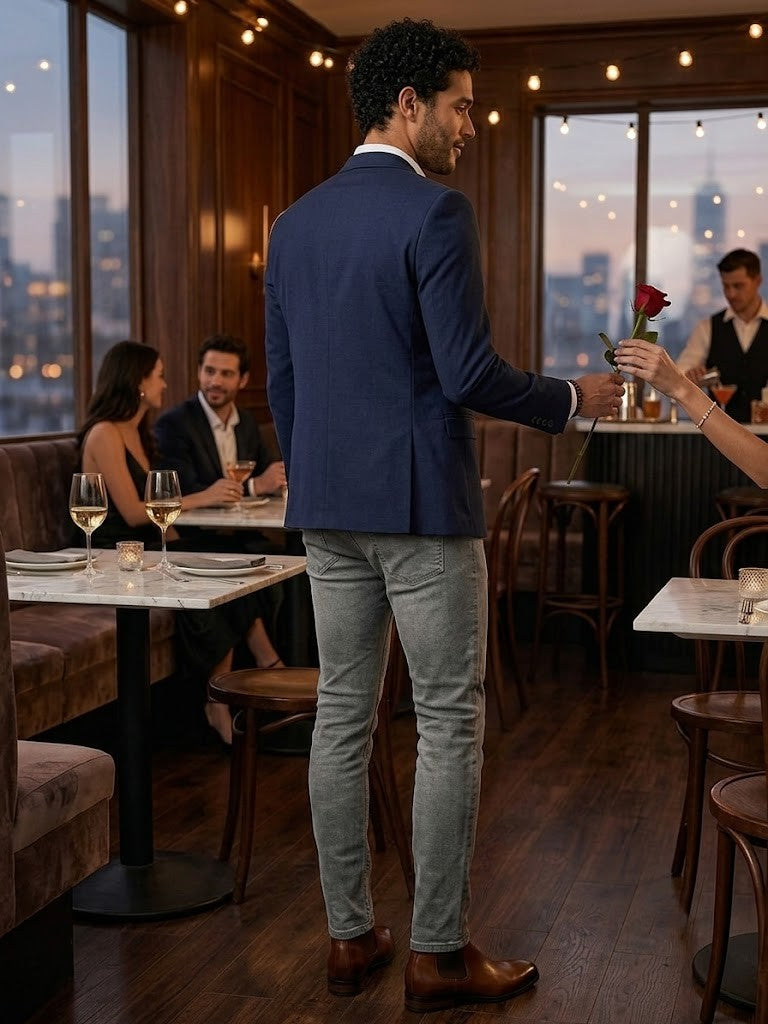 Classic Grey Slim-Fit Jeans - Size 36