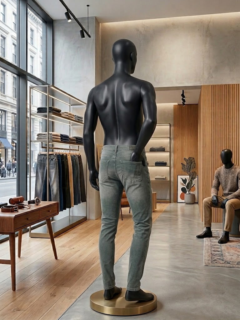 Classic Grey Slim-Fit Jeans - Size 36