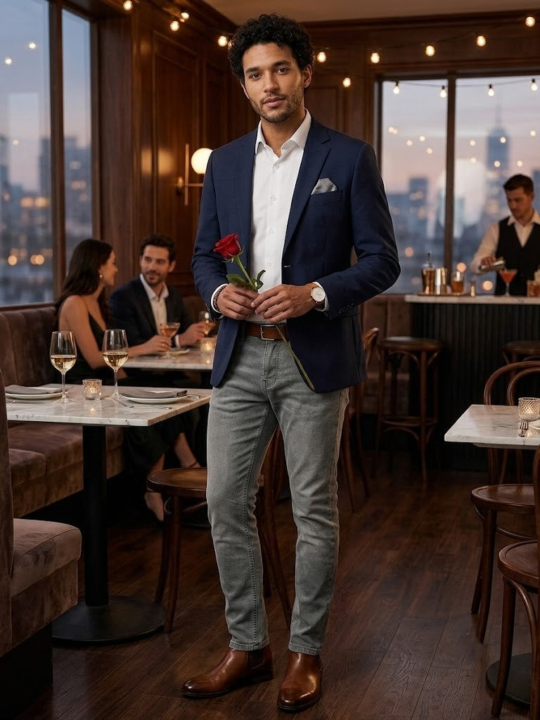 Classic Grey Slim-Fit Jeans - Size 36