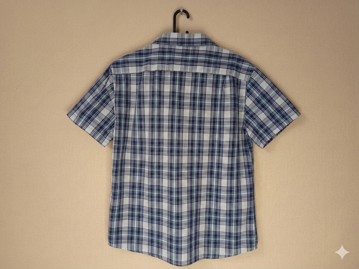 Men’s Short-Sleeve Classic Check Button-Down Shirt