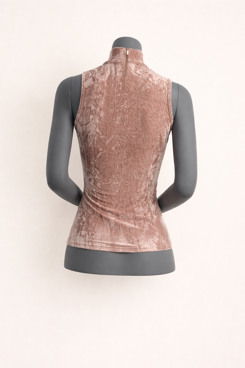 Women’s Pink Velvet-Touch Halter Top