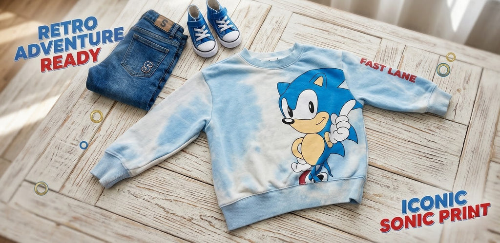 Sonic the Hedgehog Kids' Tie-Dye Sweatshirt - Size 4