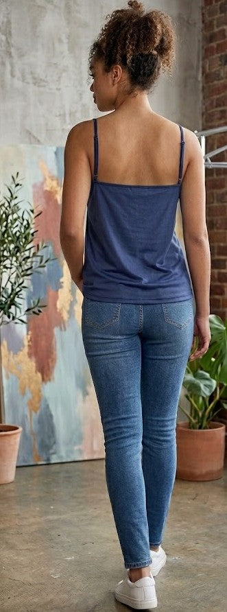 Essential Navy Blue Spaghetti Strap Camisole